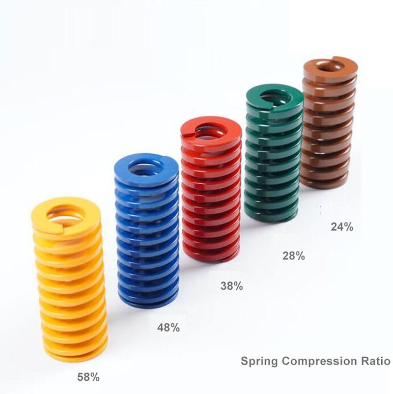 TH Green Compression Die Springs 10x5x125mm 2pc Light Medium Heavy Load Duty - Image 3